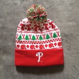 Phillies Holiday Pattern Beanie - Size OSFM